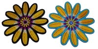 Set of 2 Small 3 inch Flower Petal Patches