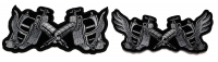 Set of 2 Tattoo Gun Patches with and without wings