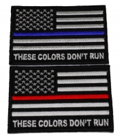 Set of 2 These Colors Don't Run US Flags with Red and Blue Stripes Set of 2 These Colors Don't Run US Flags with Red and Blue Stripes