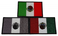 Set of 3 Mexican Flag Patches in different colors Set of 3 Mexican Flag Patches in different colors
