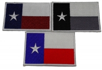 Set of 3 Texas Flag Patches in different Colors Set of 3 Texas Flag Patches in different Colors