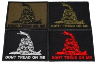 Set of 4 Don't Tread on Me Patches in different colors Set of 4 Don't Tread on Me Patches in different colors