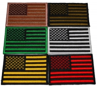 Set of 6 American Flag Patches in different Colors Set of 6 American Flag Patches in different Colors