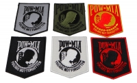 Set of 6 Different Color POW MIA Patches - Prisoners of War Missing in Action Set of 6 Different Color POW MIA Patches - Prisoners of War Missing in Action