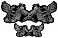 Tattoo Gun Patches With Wings Small And Large