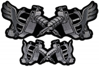 Tattoo Guns Patches Small and Large Set with and without wings Tattoo Guns Patches Small and Large Set with and without wings