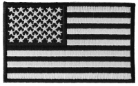 Us Flag Black White Patch 4 Inch | Embroidered Patches