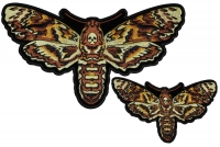 Wicked Moth with Skull Small and Large Patch Set Wicked Moth with Skull Small and Large Patch Set
