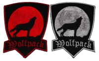 Wolfpack Patch White And Red Embroidery Over Black 2 Patches Wolfpack Patch White And Red Embroidery Over Black 2 Patches