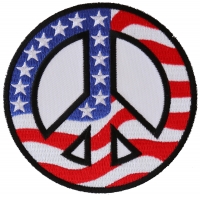 American Flag Peace Sign Patch