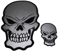 Reflective Skull Patches 2 Pack Small and Large Reflective Skull Patches 2 Pack Small and Large