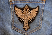 Christian Cross with Wings Patch Christian Cross with Wings Patch