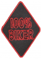 100 Percent Biker Patch | Embroidered Patches