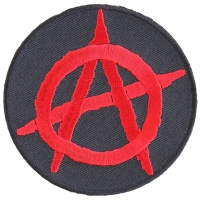 Anarchy Red Round Patch | Embroidered Patches