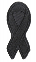 Black Awareness Ribbon Patch For Lost Soldiers