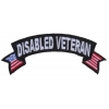 Disabled Veteran Patch With US Flags | US Military Veteran Patches