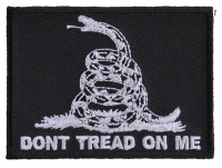 Don't Tread On Me Black White Patch | US Military Veteran Patches