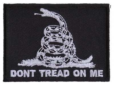 Large Dont Tread On Me Round Gadsden Snake Patriotic Embroidered Biker Patch 