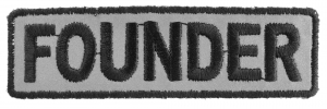 Founder Patch 3.5 Inch Reflective | Embroidered Patches