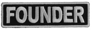 Founder Patch 3.5 Inch White