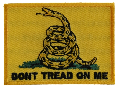 Large Dont Tread On Me Round Gadsden Snake Patriotic Embroidered Biker Patch 