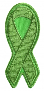 Green Ribbon Patch For Environmental Awareness