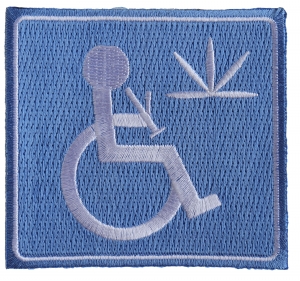 Handicap Stoner With Bong Patch | Embroidered Pot Patches