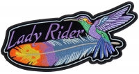 Hummingbird Lady Rider Feather Patch