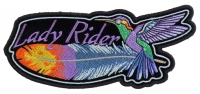 Hummingbird Lady Rider Feather Small Patch