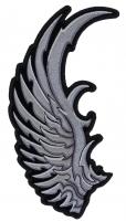 Left Silver Eagle Wing Patch | Embroidered Patches