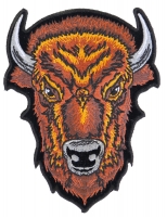 Medium Brown Buffalo Head Patch | Embroidered Patches