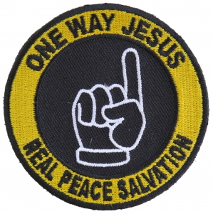 One Way Jesus Real Salvation Round Patch | Embroidered Patches