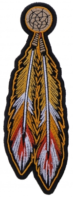 Custom and Unique Fancy Feather Collection[Spotted Brown Feathers ]  Embroidered Iron on/Sew Patch [8 *3] [Made in USA]