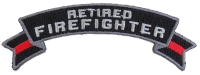 Retired Firefighter Rocker Patch