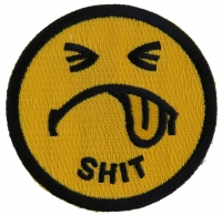 Shit Smiley Face Patch | Embroidered Patches