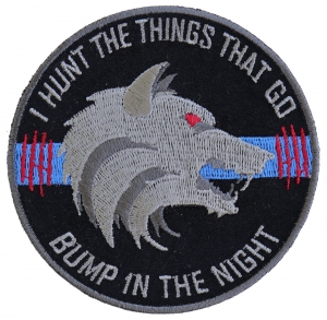 Thin Blue Line Bump In The Night Wolf Patch | Embroidered Patches