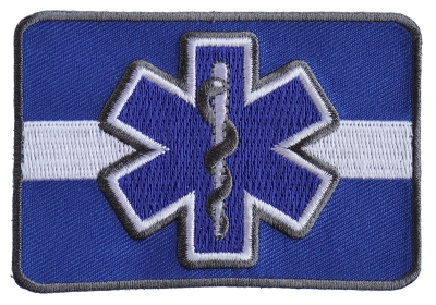 Emt Star of Life Paramedic EMS EMT olive drab green écusson sew iron on patch 