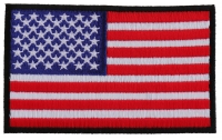 Us Flag Patch 4 Inch Black Border | Embroidered Patches