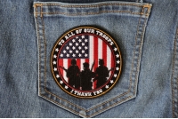 To All Our Troops I Thank You Patch To All Our Troops I Thank You Patch