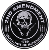 2nd Amendment Skull 1789 Large Patch | US Military Veteran Patches