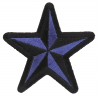Blue Black Star Patch | Embroidered Patches