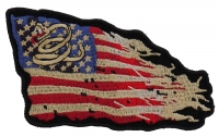 Don't Tread on Me Tattered US Flag Patch