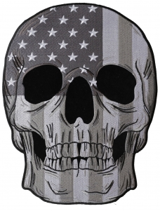 Skull Patch Silver Sequined And felt Skull and Bones Patches with Iron on Backing.