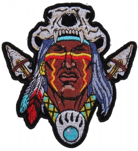 Indian Skull Head Dress Small Patch