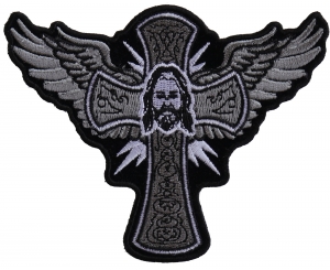 Jesus Cross and Wings Patch