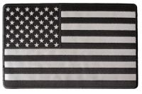 Black And Reflective American Flag Large Back Patch | Embroidered Patches