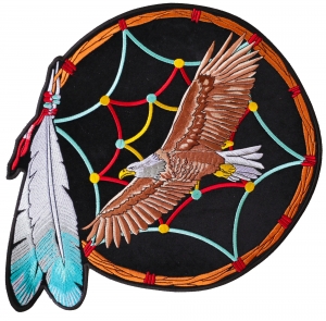 Large Dreamcatcher Eagle Jacket Back Patch | Embroidered Biker Patches