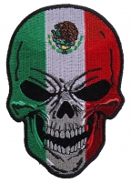Mexican Flag Skull Small Patch