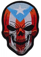 Puerto Rican Skull Patch With Puerto Rico Flag