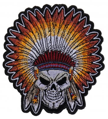 Indian Headpiece Chief Sew on Patch - Iron on Patches for Native Americans,  American Indian, Tribal - Popular Cultural Applique for Jackets, Jeans